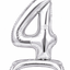 Standing Foil Number Balloon Silver 28"