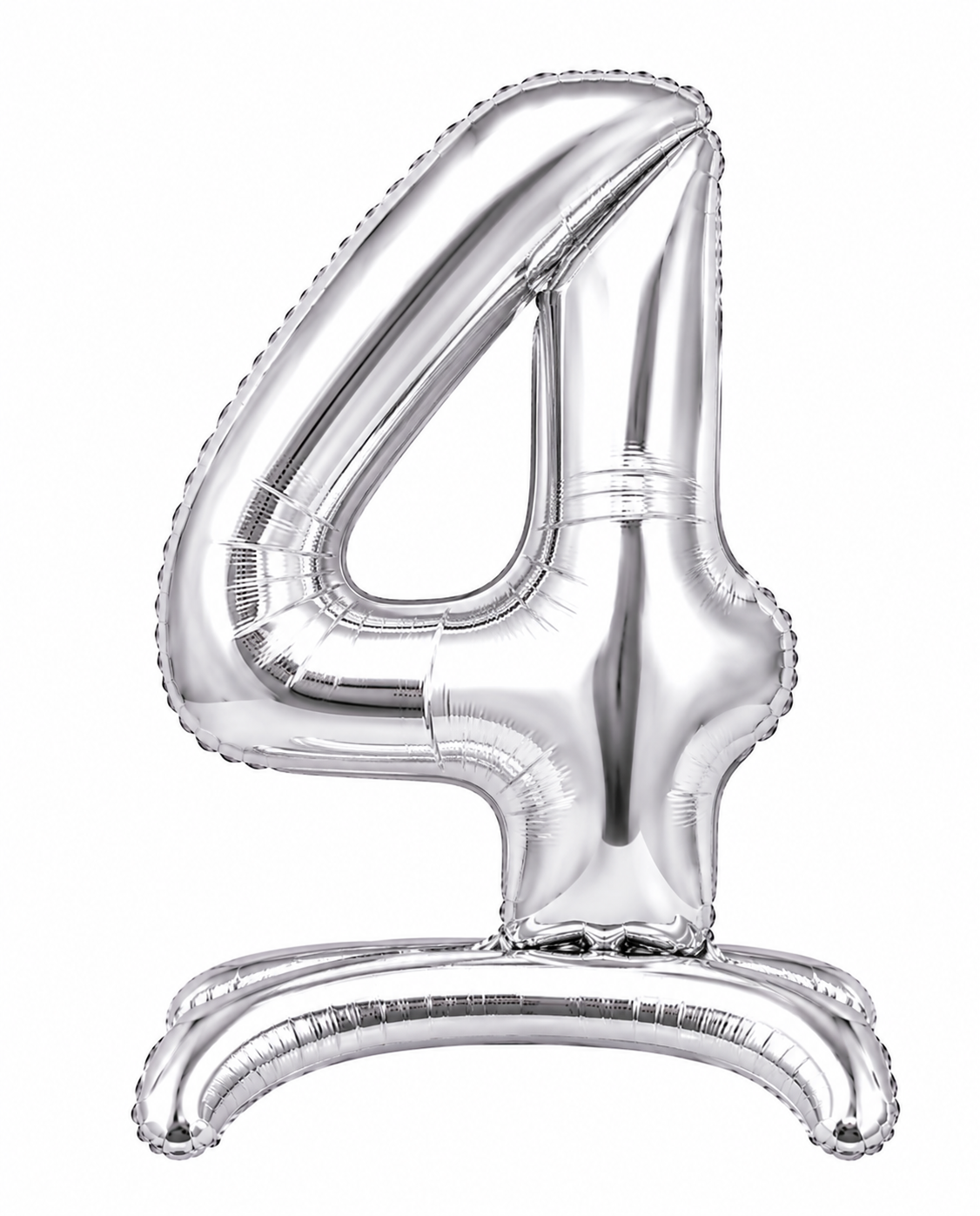 Standing Foil Number Balloon Silver 28"