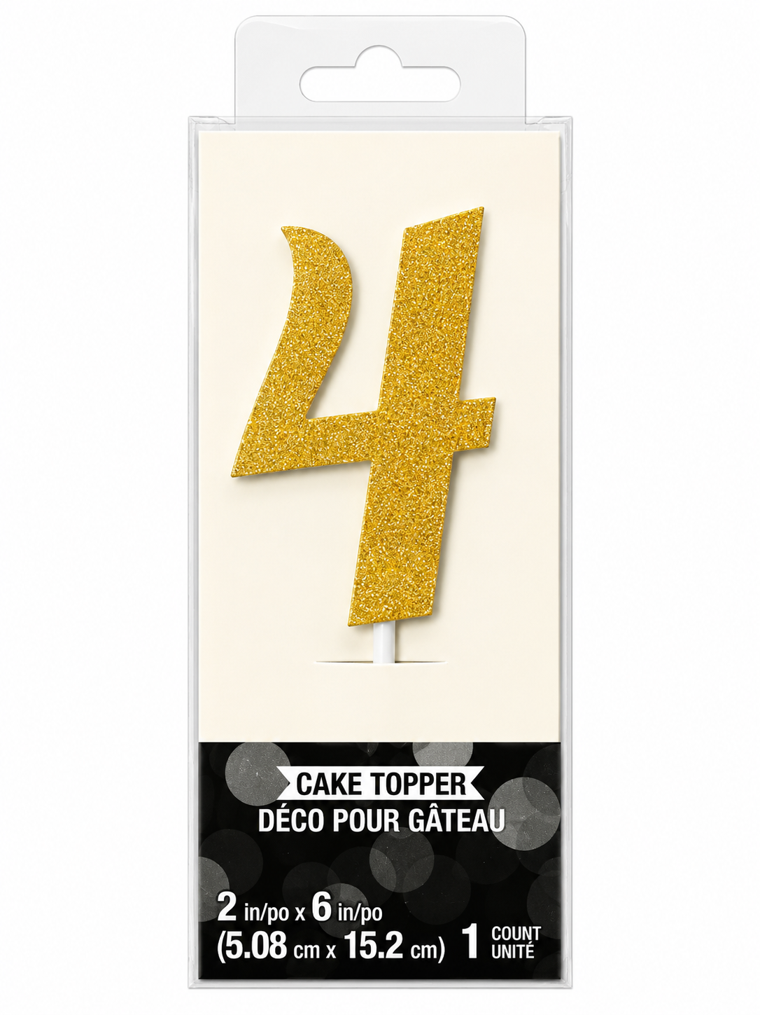Number Cake Topper Gold