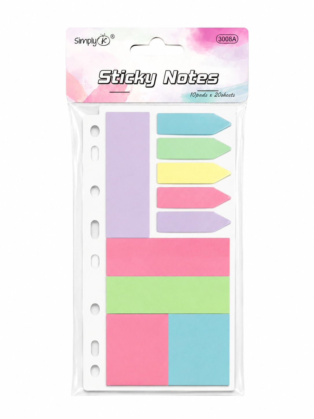 Sticky Notes Pastel Various Sizes