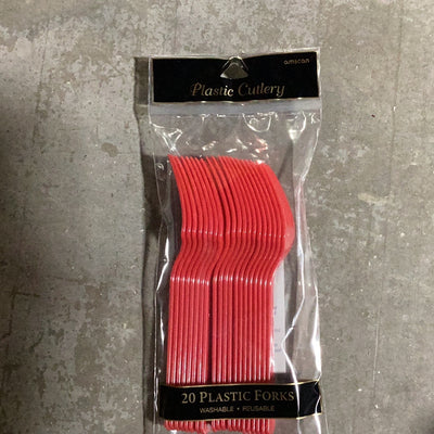 FORK PL - APPLE RED