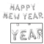 Happy New Year Balloon Streamer - Silver