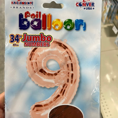 Globo Jumbo “#9” RoseGoldShape