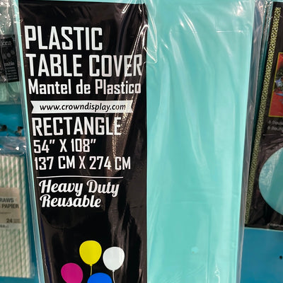 Plastic Table Cover Aqua