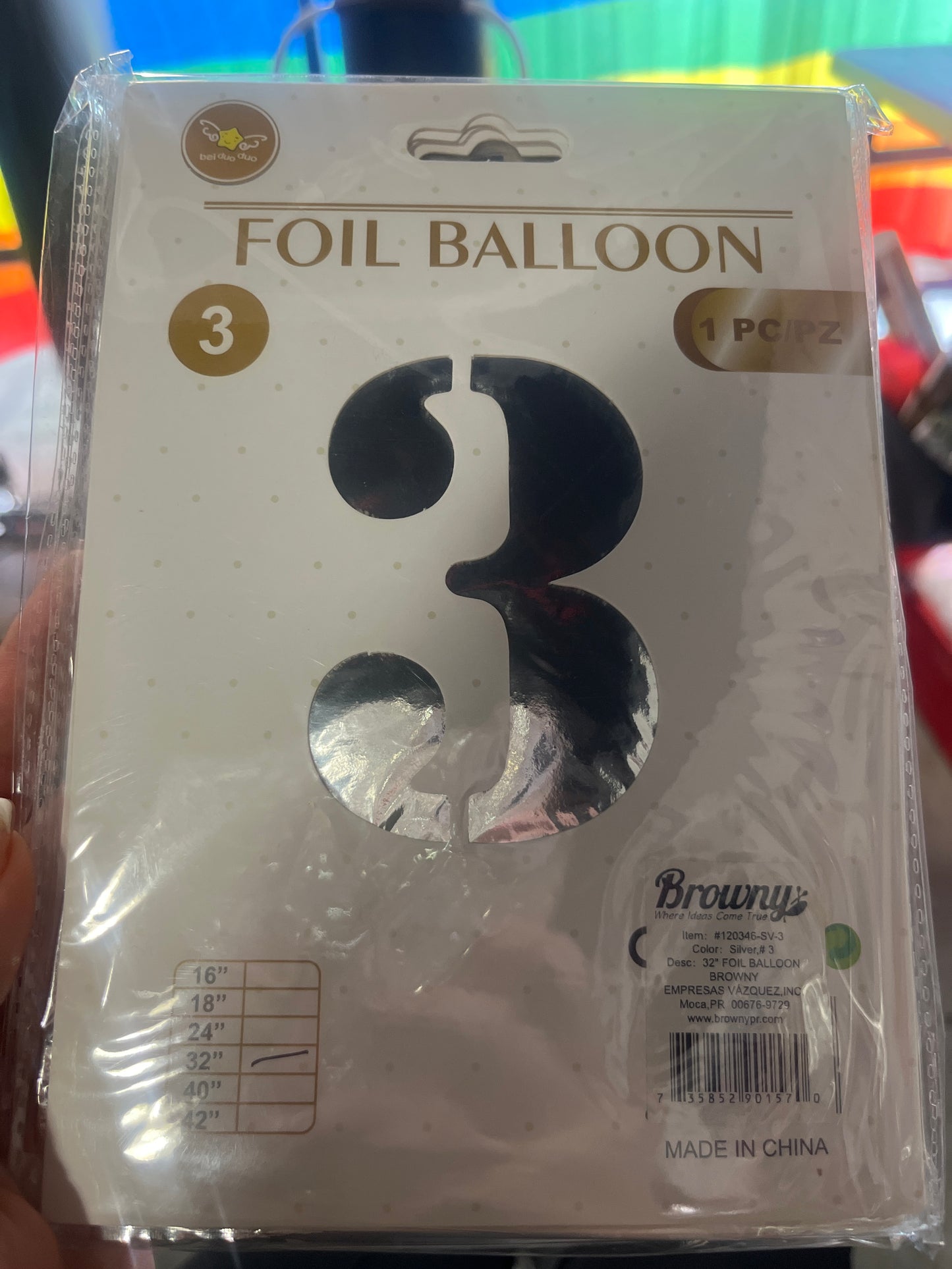 32” Foil Balloon Silver
