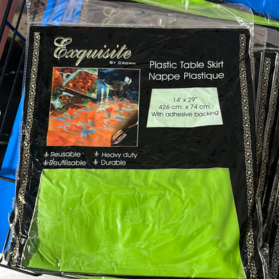Table Skirt 14x29 Lime Green