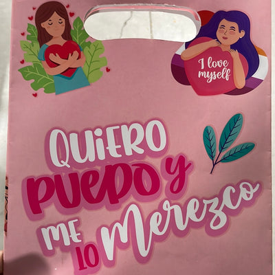 BOLSA REGALO QUIERO PUEDO Y ME LO MEREZCO BARNIZ UV