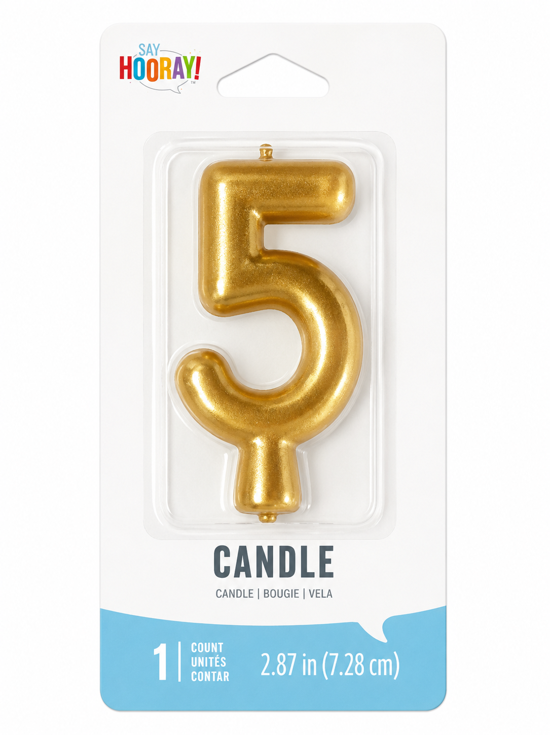 Number Candle Gold