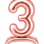 Standing Foil Number Balloon Rose Gold 28"
