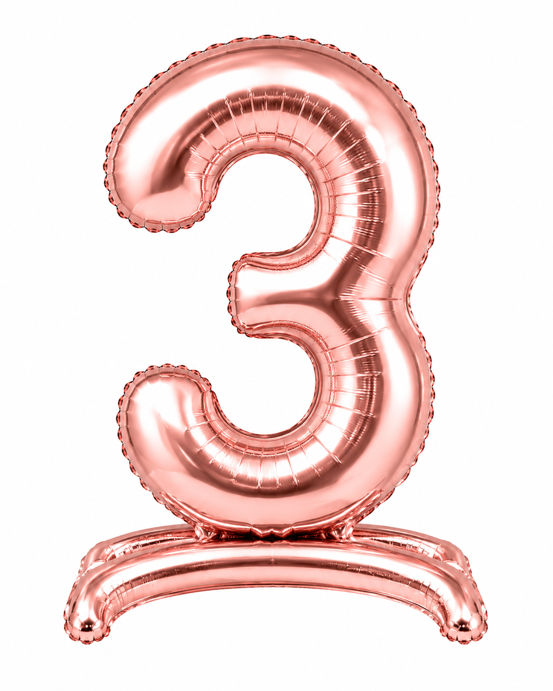 Standing Foil Number Balloon Rose Gold 28"