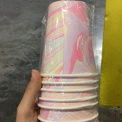 CUP/VASO 12OZ PPR PASTEL MARBLE