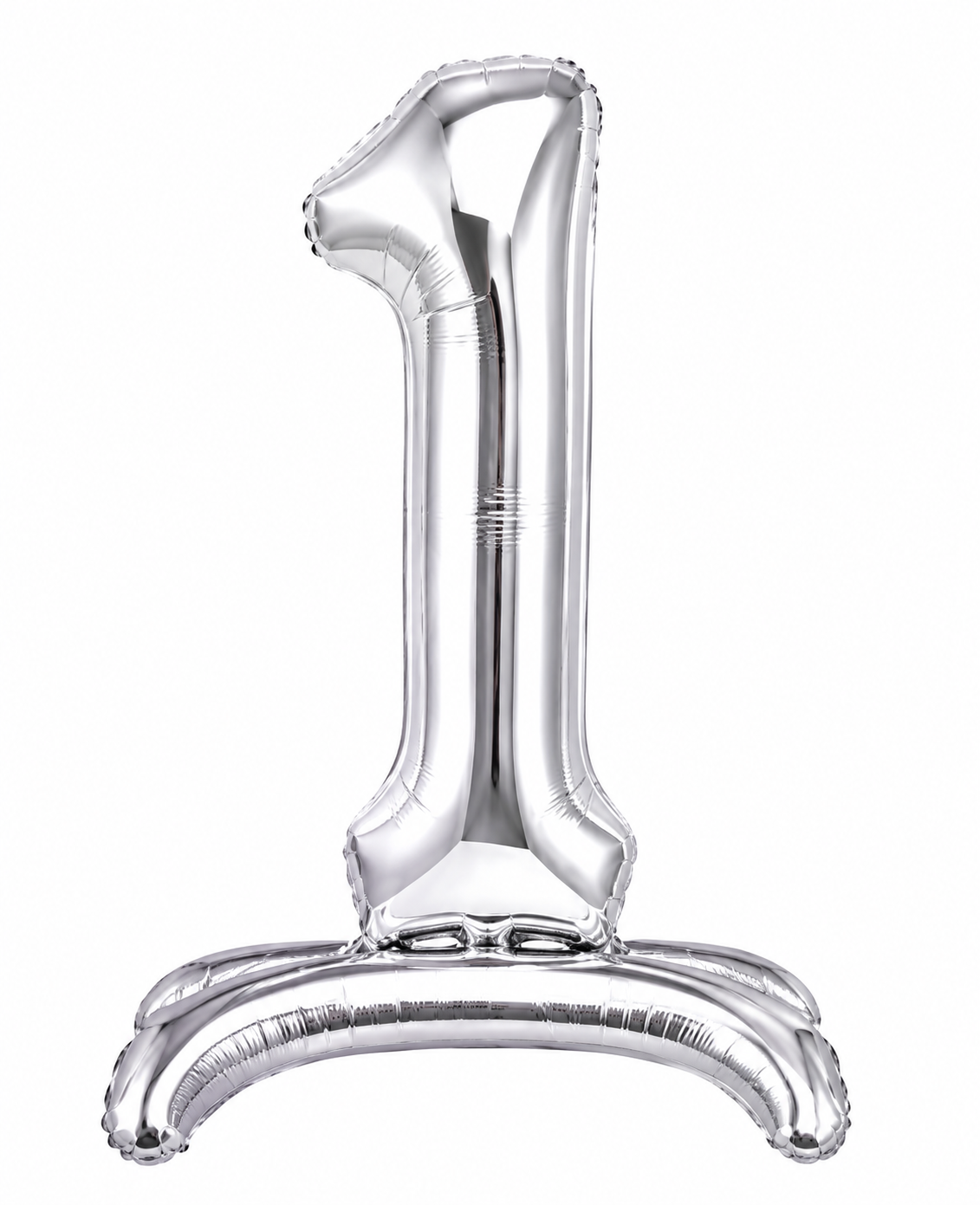 Standing Foil Number Balloon Silver 28"
