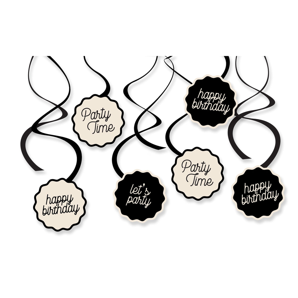 Birthday Chic Birthday Swirls (x12u)