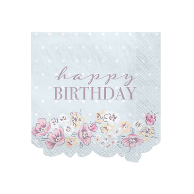 Ribbons and Roses Beverage Napkins (x16u)