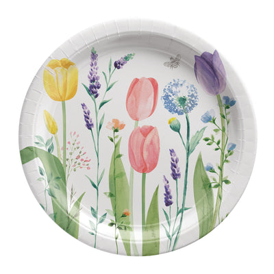 Tulip Garden 9" Round Plates (x8u)