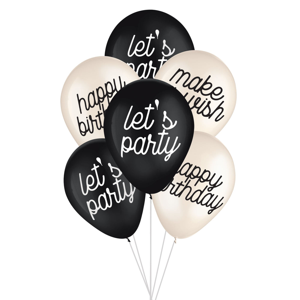 Birthday Chic Latex Balloons 12" (x15u)