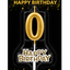 Happy Birthday Candle with Numbers Silver and Gold
