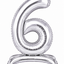 Standing Foil Number Balloon Silver 28"