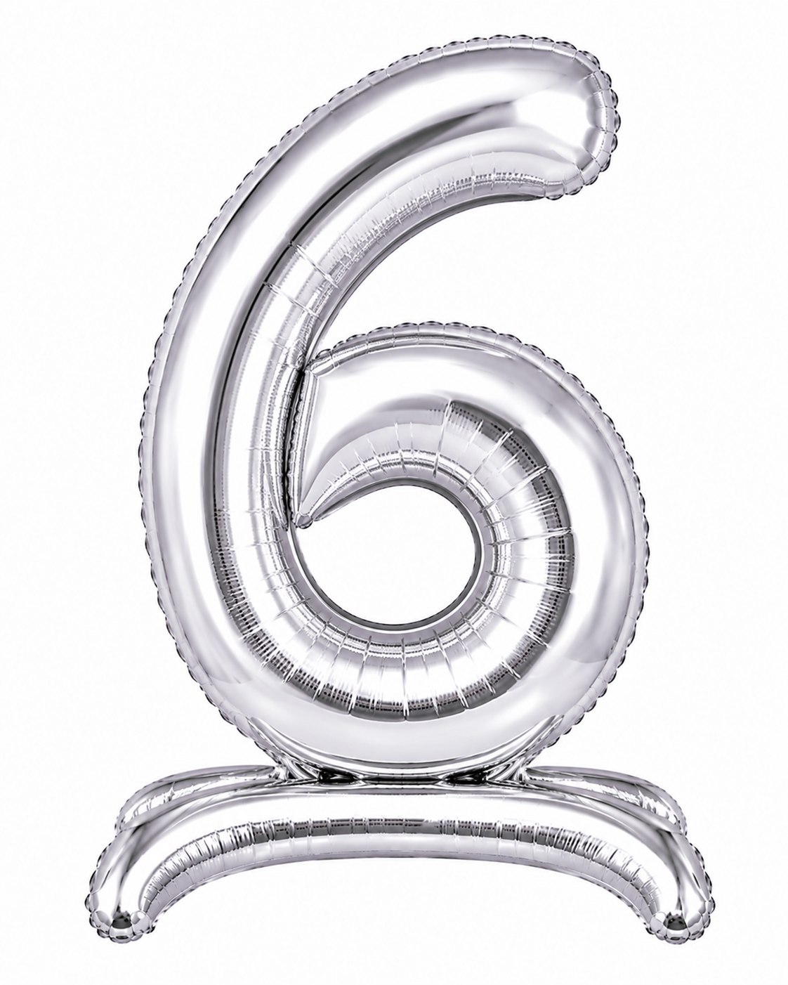 Standing Foil Number Balloon Silver 28"