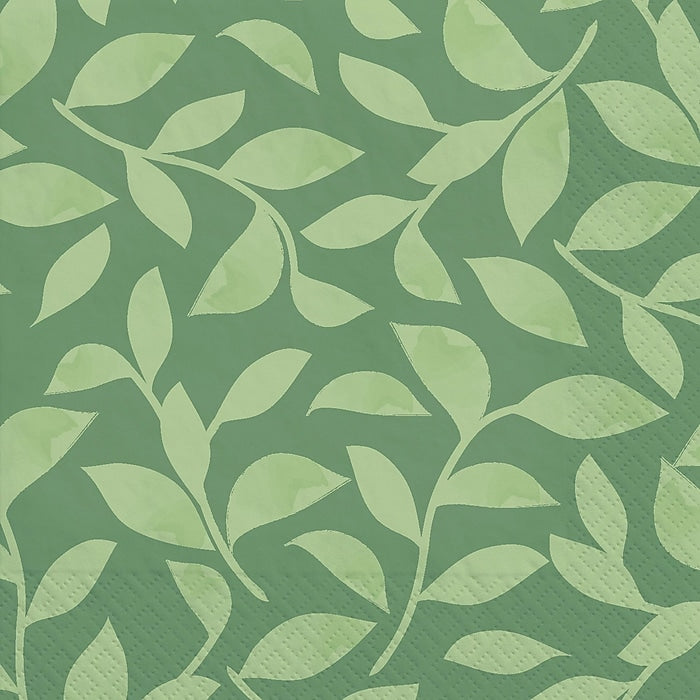 Printed Beverage Napkins Jade (x40u)