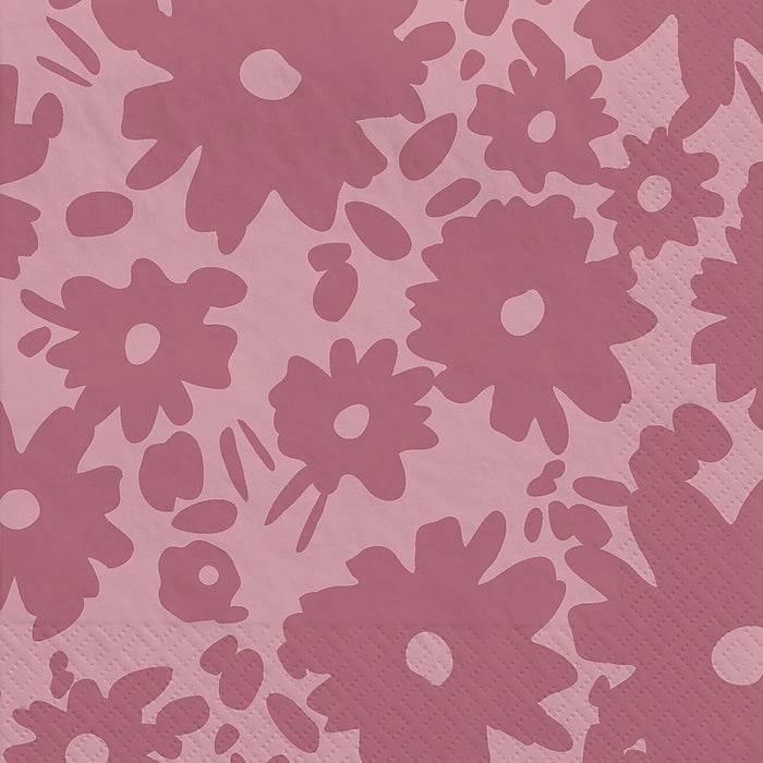 Printed Beverage Napkins Mauve (x40u)