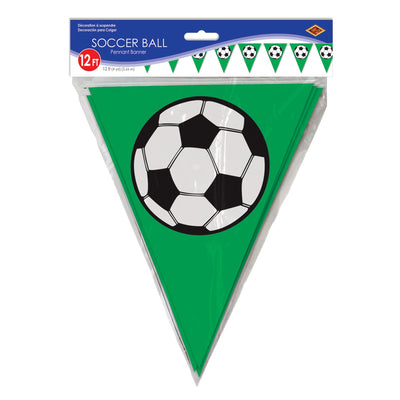 Soccer Pennant Banner 12ft