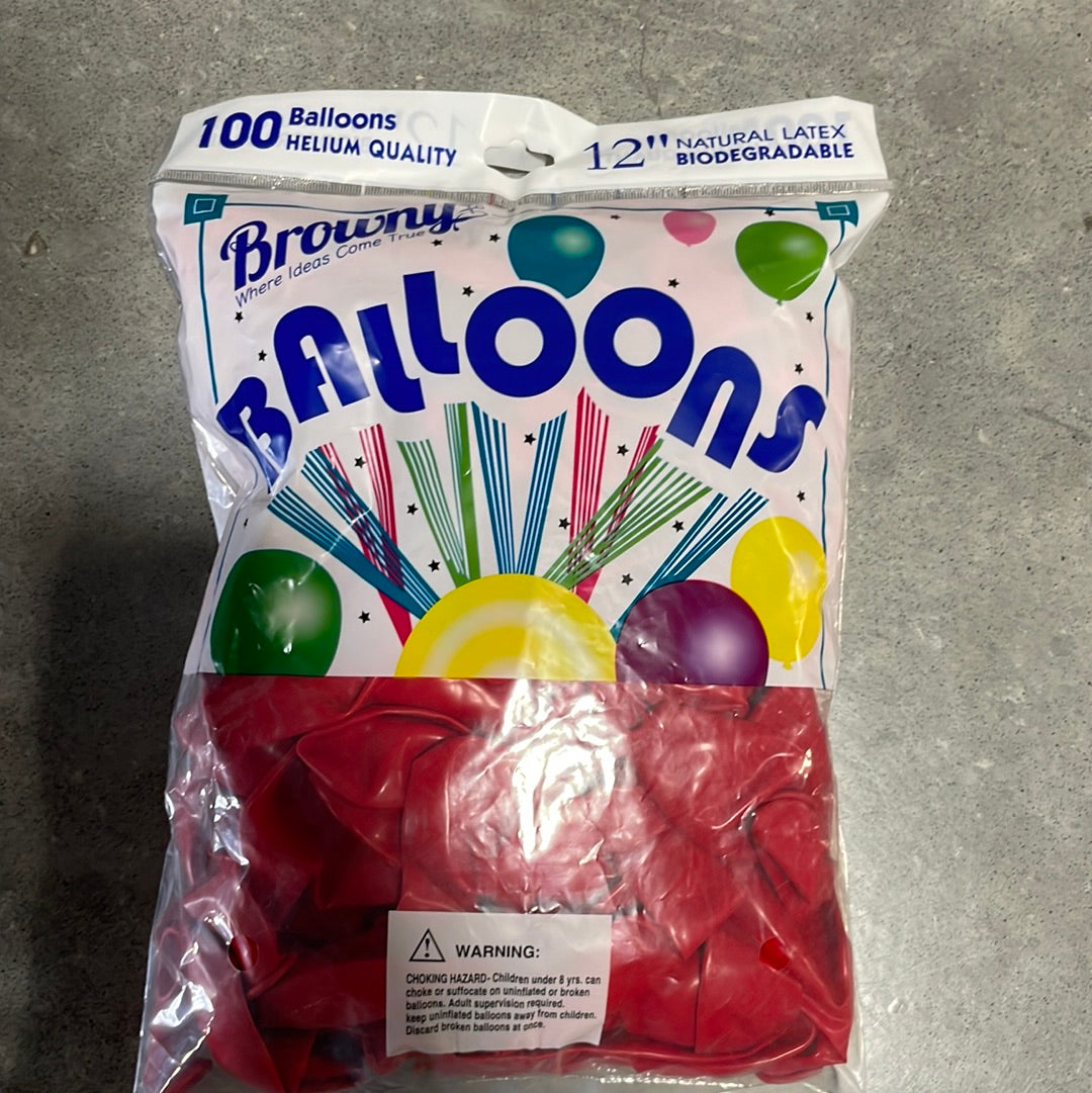 Globos 12” 100pcs - Red