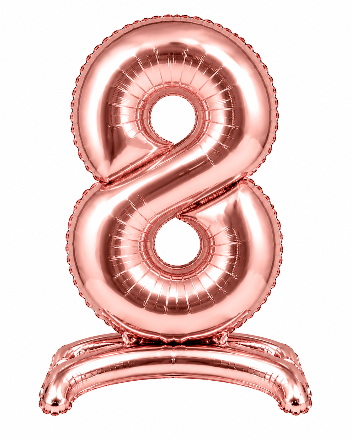 Standing Foil Number Balloon Rose Gold 28"