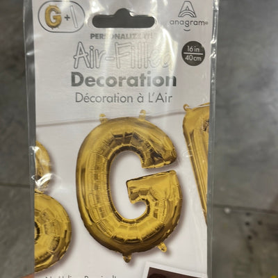 Letter "G" White Gold Air Filled