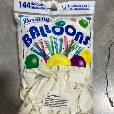 Globos 9" 144pcs - White