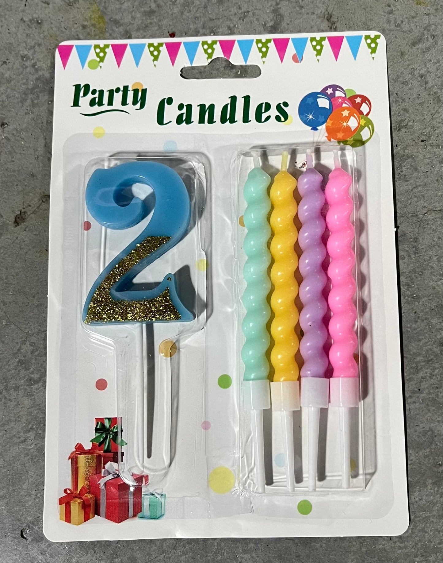 Vela de Número + 4 Velitas