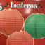 Green and Red Paper Lanterns