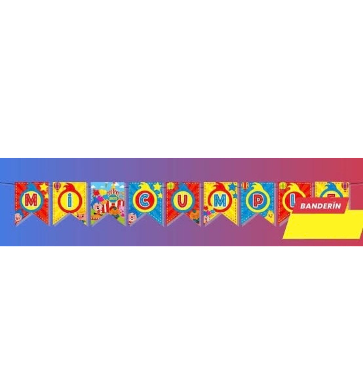 Banderin "Feliz Cumpleaños" Plim Plim (x1u)