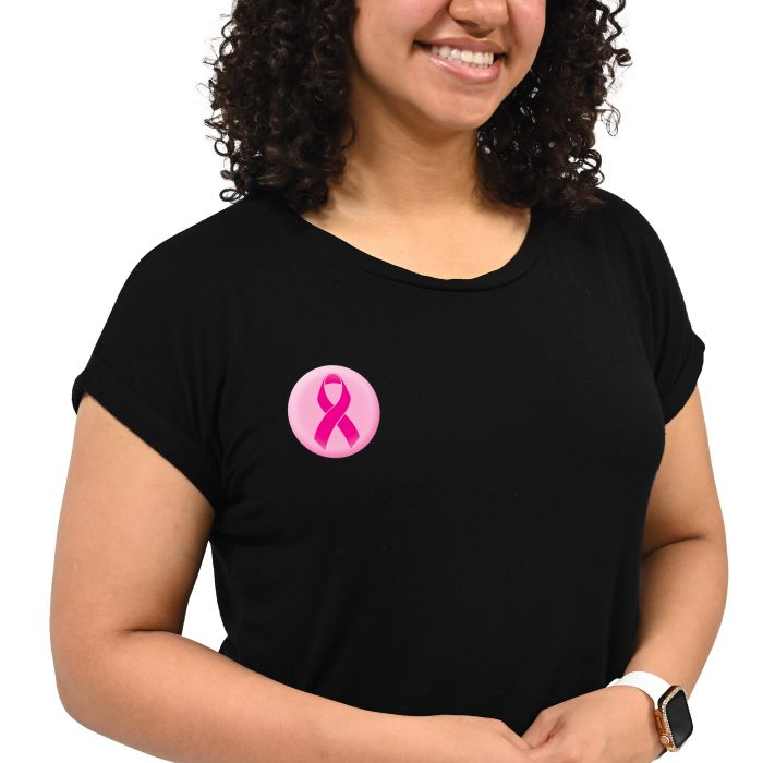 Pink Ribbon Button (x1u)