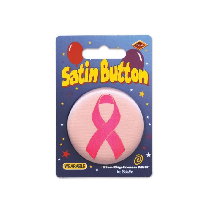 Pink Ribbon Button (x1u)