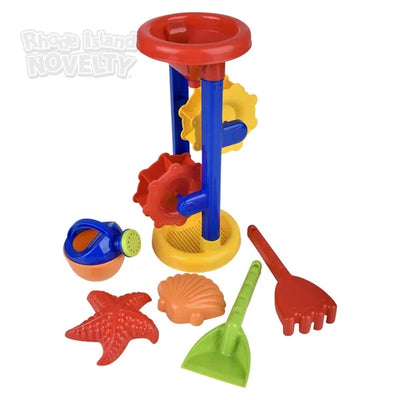 Rueda de agua con set de 5 juguetes de playa (x1u)