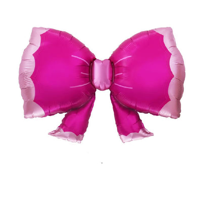 Hot Pink Fuschia Bows Foil Balloon 36"
