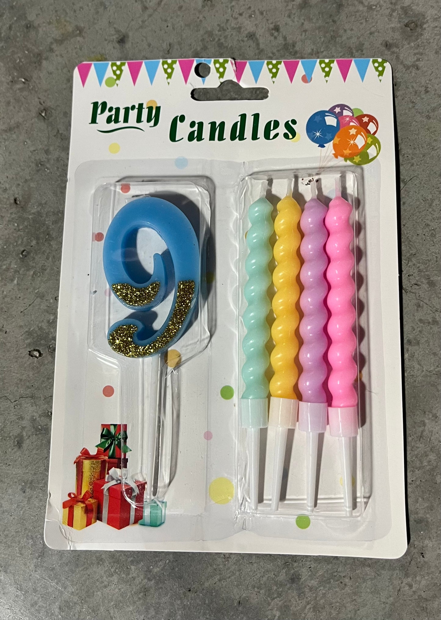 Vela de Número + 4 Velitas
