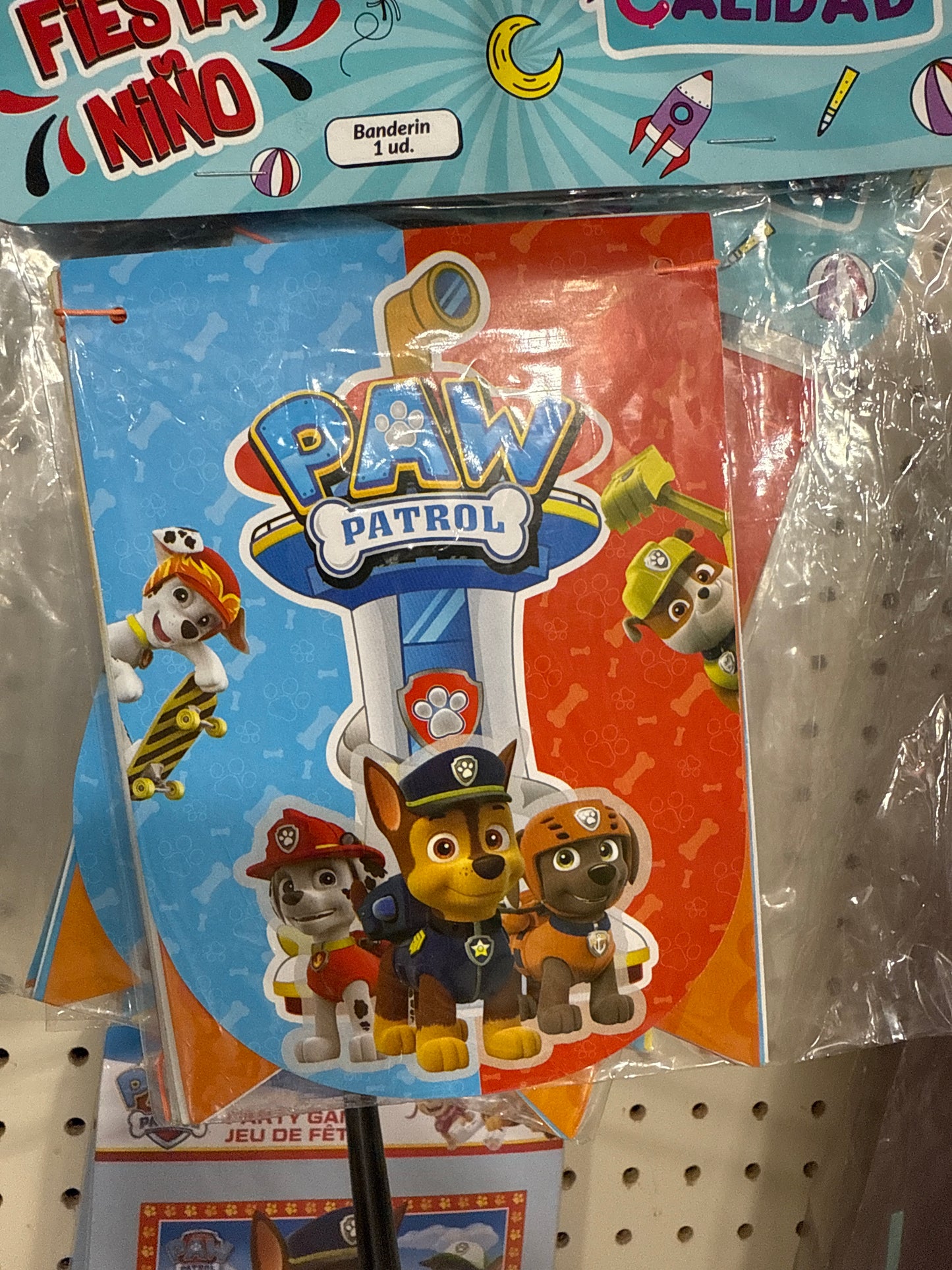 Banderín “Feliz Cumpleaños” Paw Patrol Niño (x1u)
