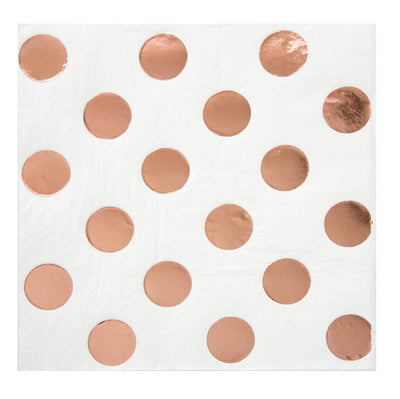 Rose Gold Dot Napkins 16ct