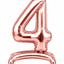 Standing Foil Number Balloon Rose Gold 28"