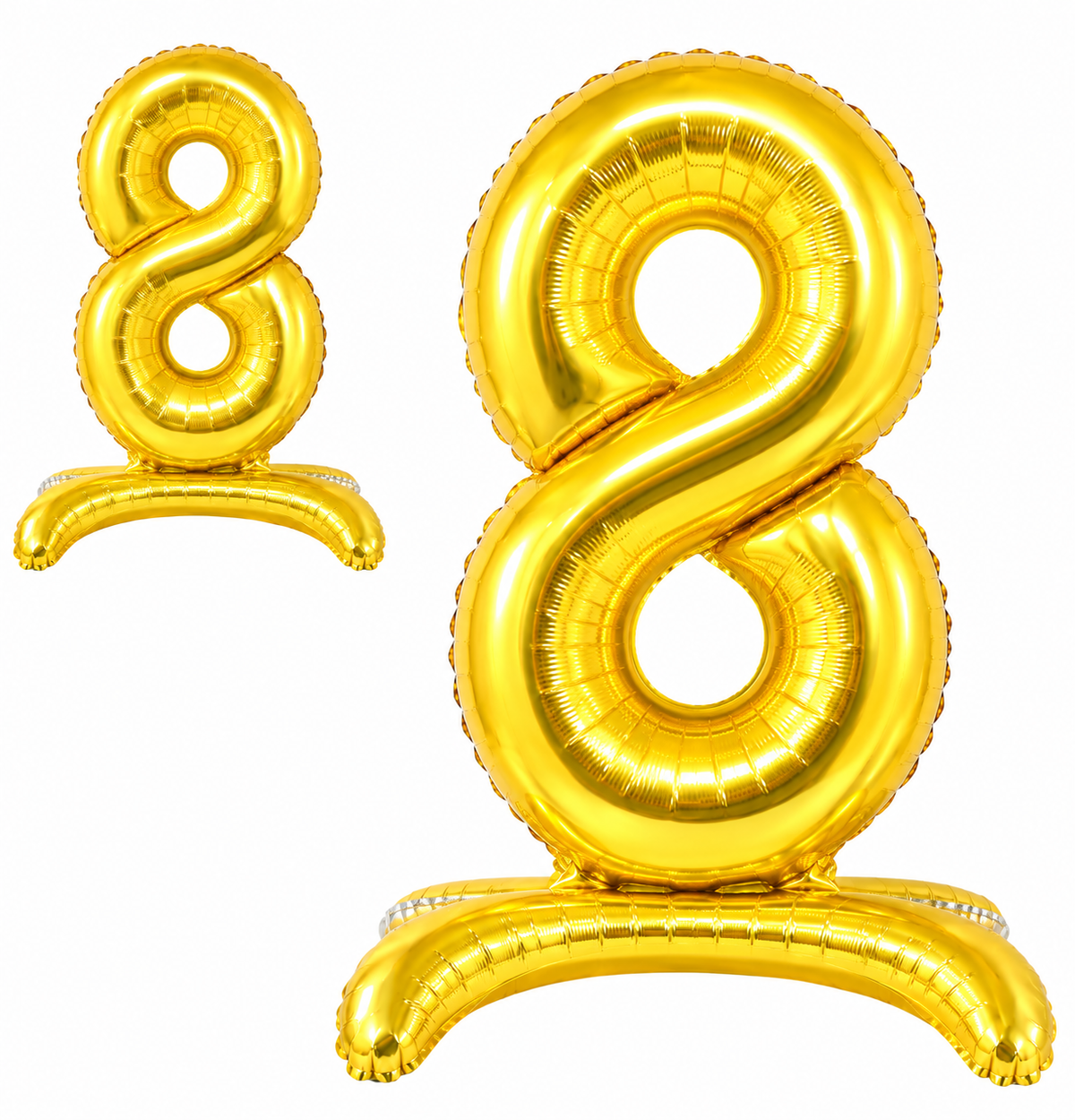 Standing Foil Number Balloon Gold 28"