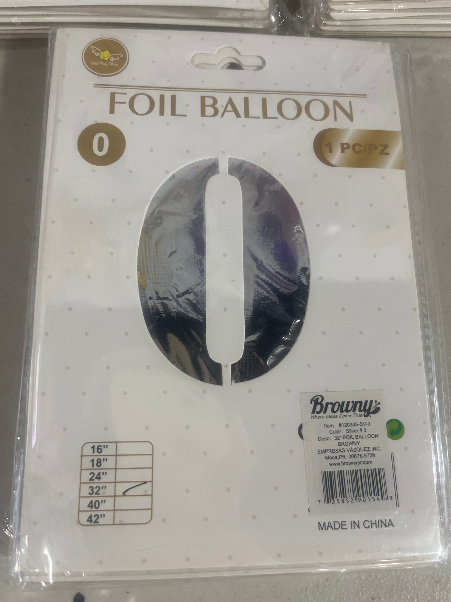 32” Foil Balloon Silver