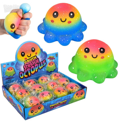 Pulpo arcoíris blandito para apretar y estirar (9 cm)