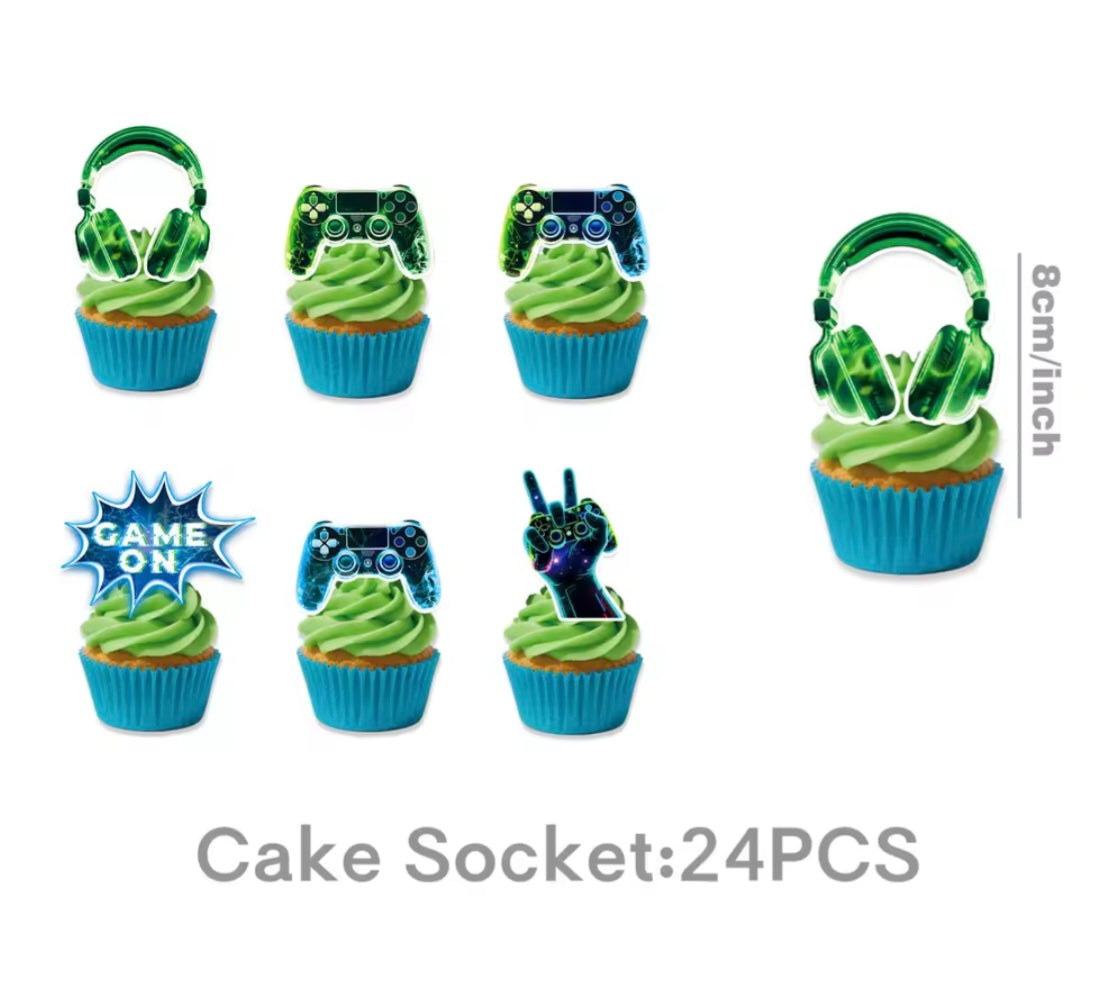 Cupcake Topper Video Game (x24)