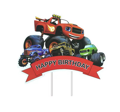 Monster Truck Birthday Decoration - Cake Topper (x1u)