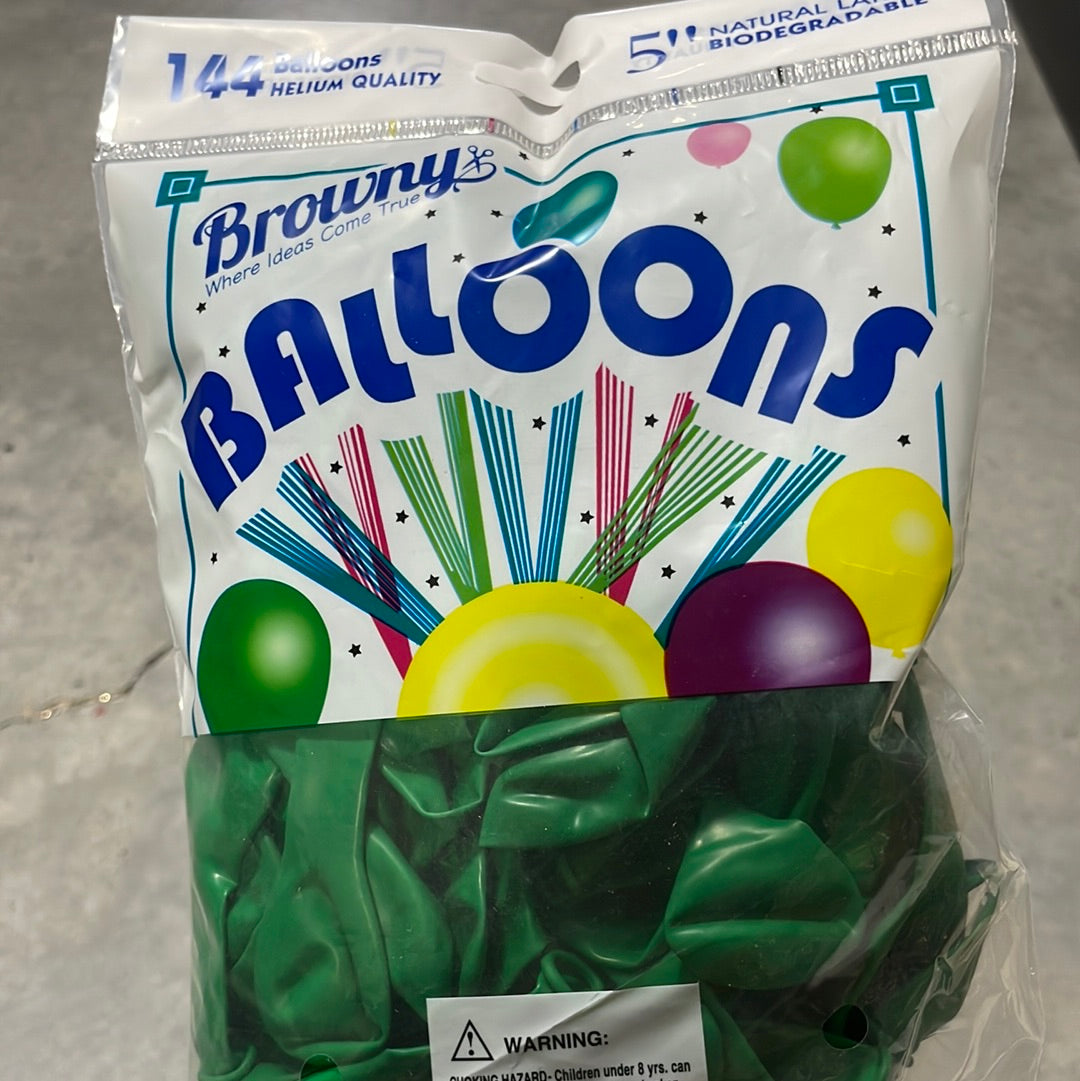 Globos 5” 144pcs - Dark Green