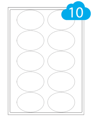 Labels White 10 Count