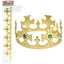 Corona dorada con joyas (x1u)