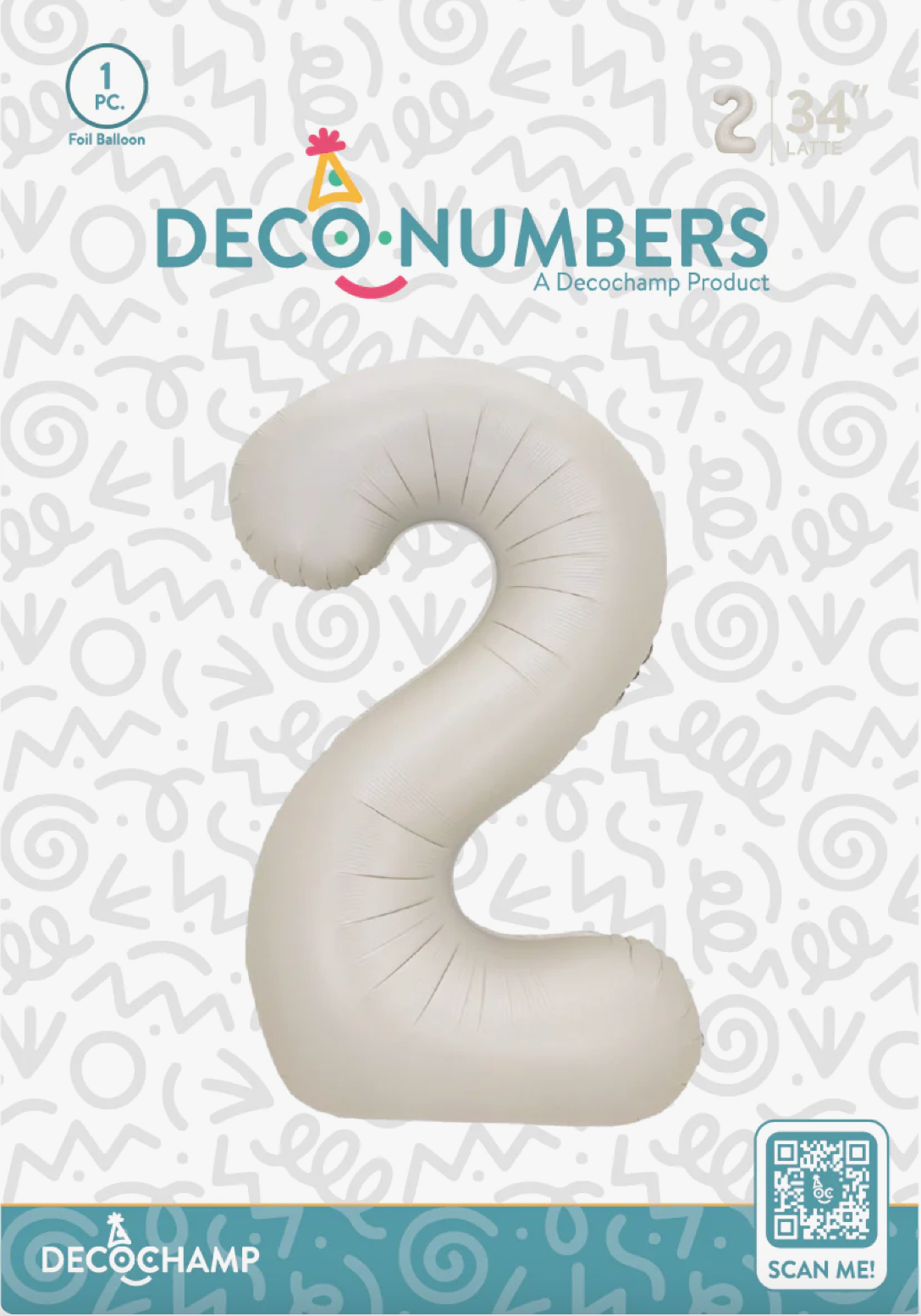 DECO NUMBER “2” LATTE 34IN BY DECOCHAMP